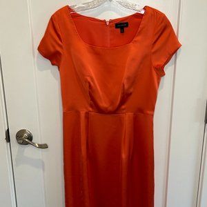 Orange Satin Dress